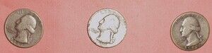 1947D 90% SILVER CIRCULATED QUARTER COIN-LEGIBLE,GOOD-ONE COIN